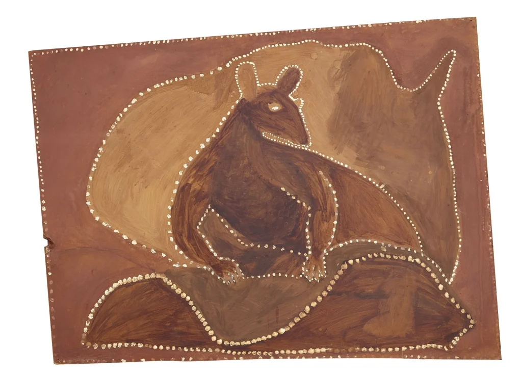 Rover Thomas (Joolama), Kangaroo (at Barawooban), 1983
